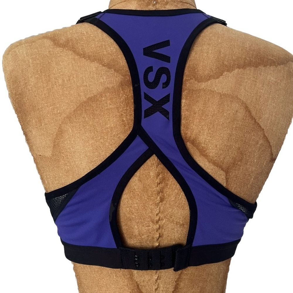 Victoria's Secret Black and Purple Sports Bra NWT 34B - Picture 4 of 9